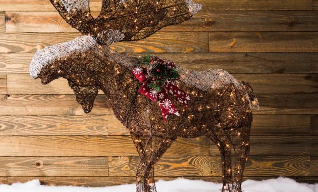 Christmas outdoor moose decoration