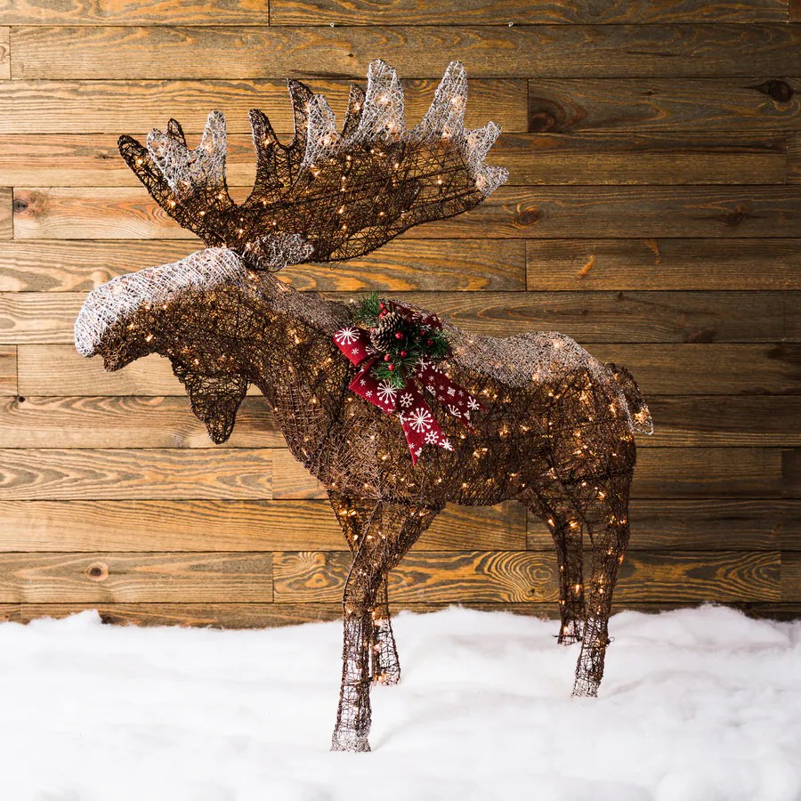 Christmas outdoor moose decoration