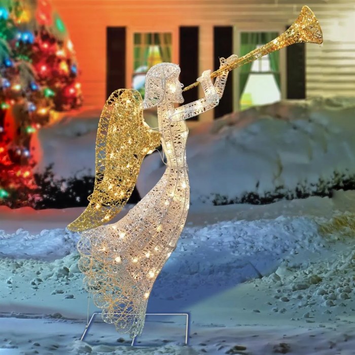 Outdoor christmas angel decoration