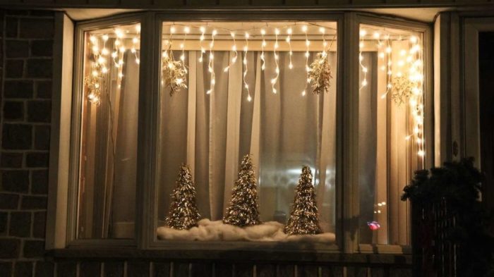 Christmas light decoration window