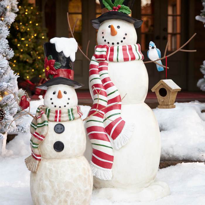 Christmas snowman outside decoration