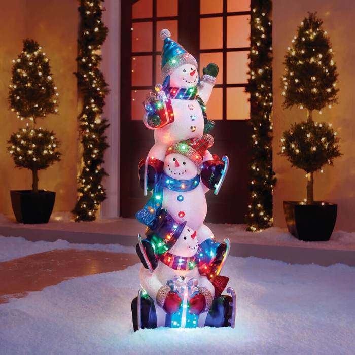 Christmas snowman outside decoration