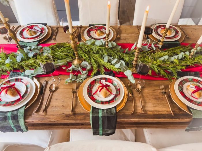 Christmas dining table decor ideas