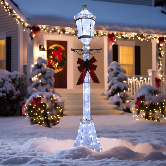 Lamp post christmas decoration ideas