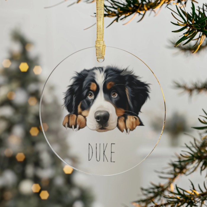 Bernese mountain dog christmas decoration